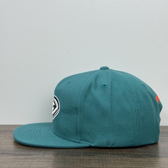 Anaheim Ducks Hat Cap Snap Back Teal Black NHL Hockey Mens Throwback Script - Picture 3 of 10